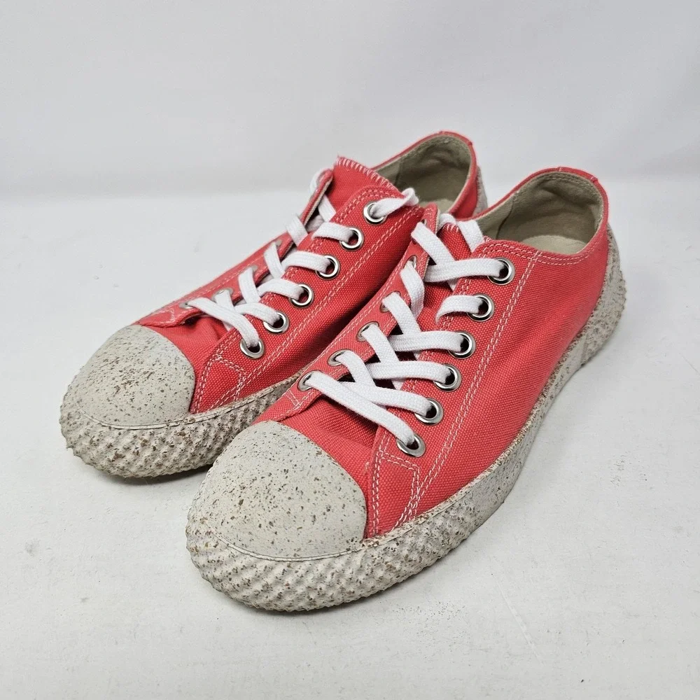 ASPORTUGUESAS‎ Shoes Womens Size 6.5 Red Canvas Lace Up Cork Sole 37 Sneakers